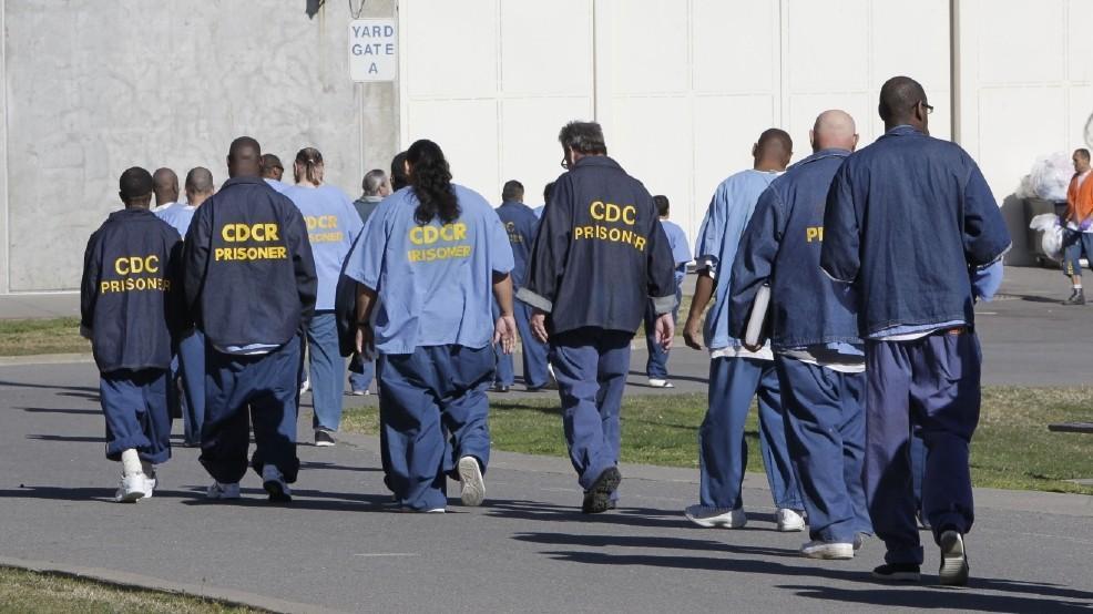 Inmates at a California prison. (Photo by Rich Pedroncelli/AP)